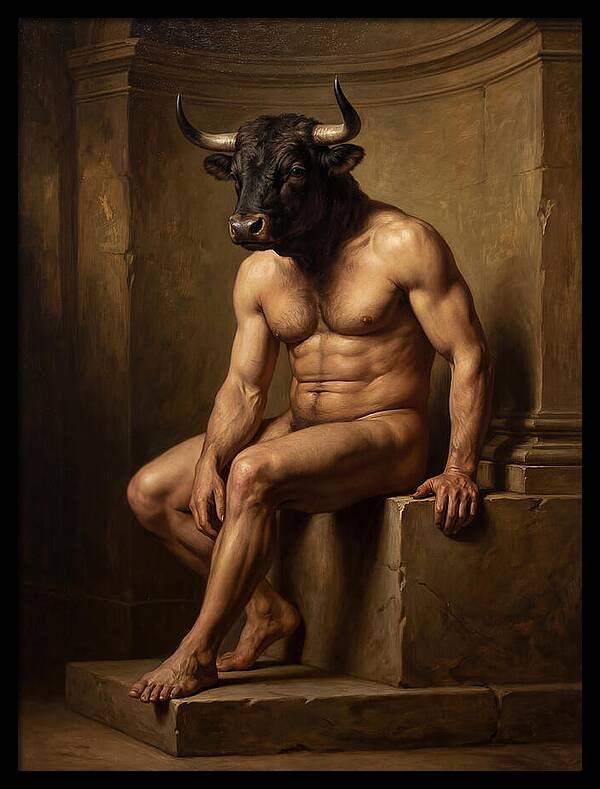 Minotaur In Realistic Form