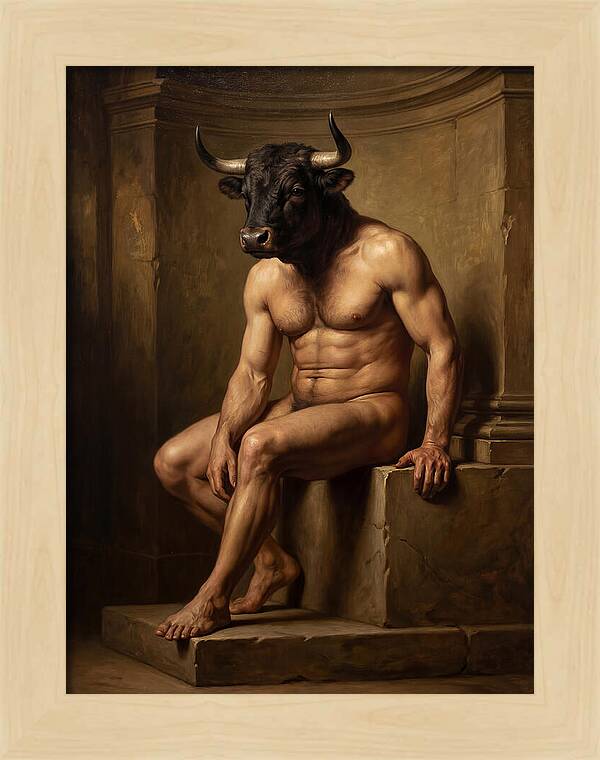 Minotaur In Realistic Form