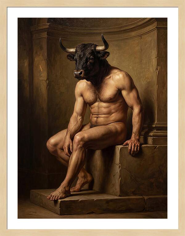 Minotaur In Realistic Form