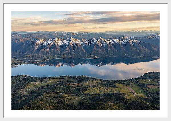 Mission Mountains Reflected In Flathead Lake