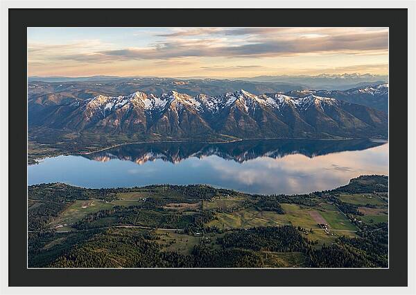 Mission Mountains Reflected In Flathead Lake