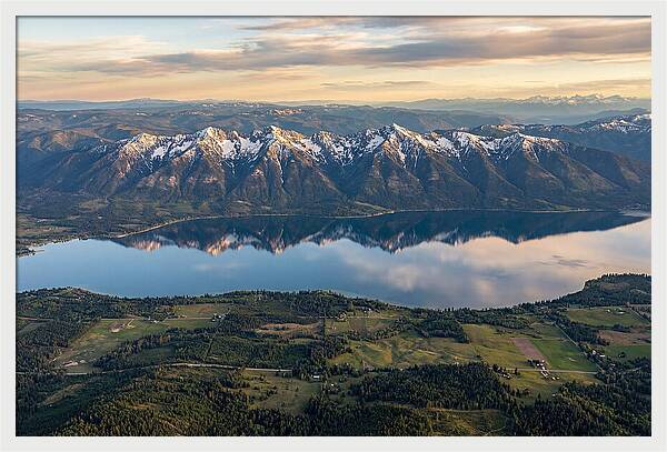 Mission Mountains Reflected In Flathead Lake