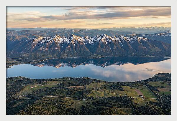 Mission Mountains Reflected In Flathead Lake