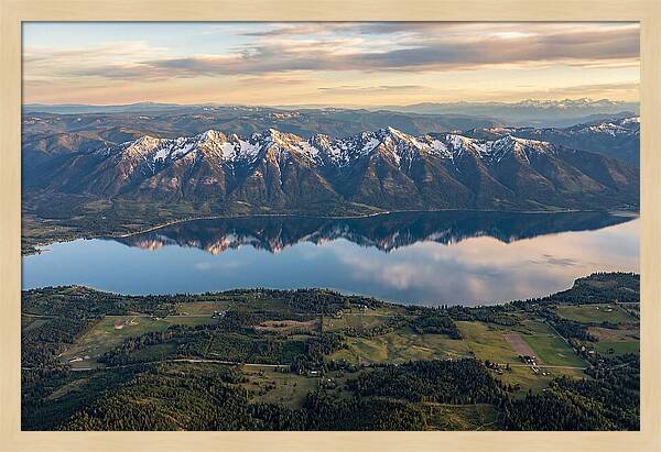 Mission Mountains Reflected In Flathead Lake