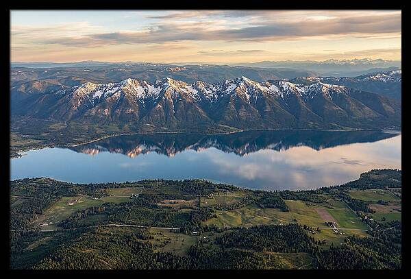 Mission Mountains Reflected In Flathead Lake