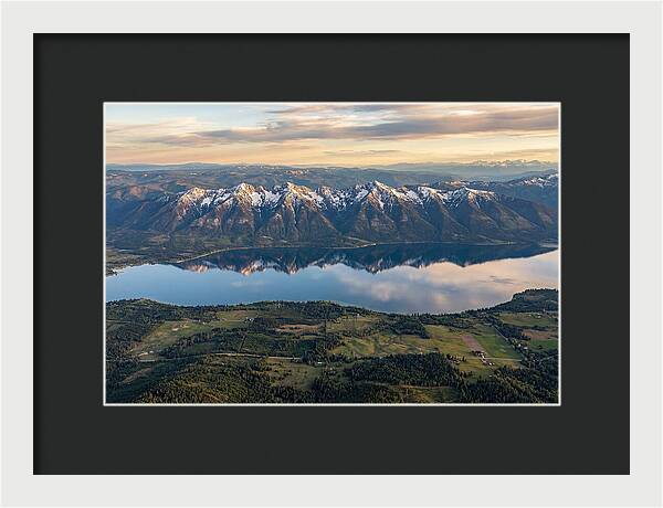 Mission Mountains Reflected In Flathead Lake