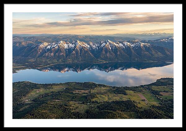 Mission Mountains Reflected In Flathead Lake