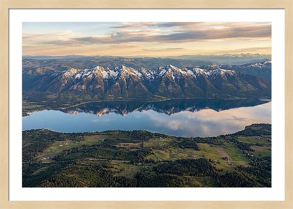 Mission Mountains Reflected In Flathead Lake