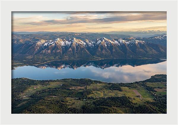 Mission Mountains Reflected In Flathead Lake
