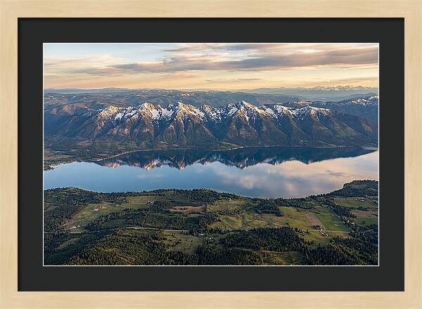 Mission Mountains Reflected In Flathead Lake