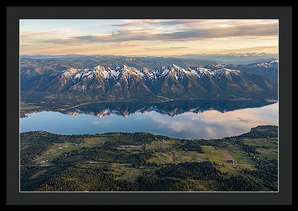 Mission Mountains Reflected In Flathead Lake