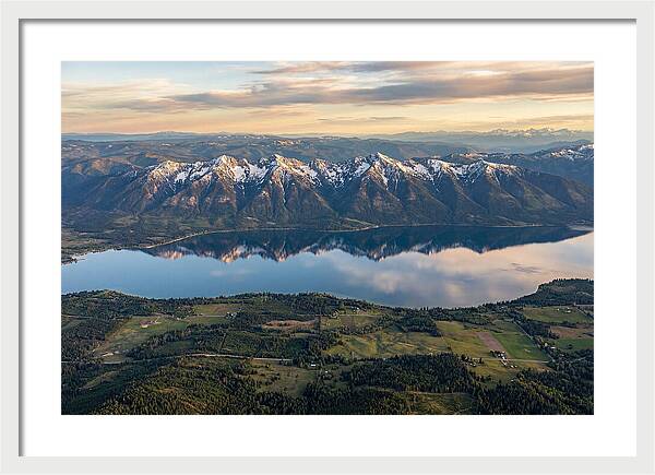 Mission Mountains Reflected In Flathead Lake