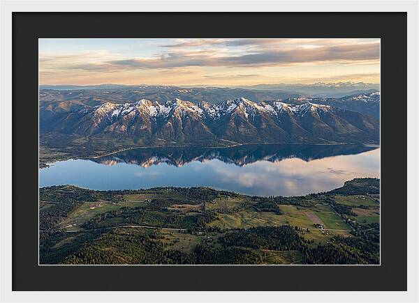 Mission Mountains Reflected In Flathead Lake
