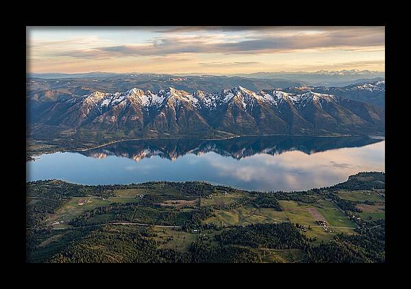 Mission Mountains Reflected In Flathead Lake