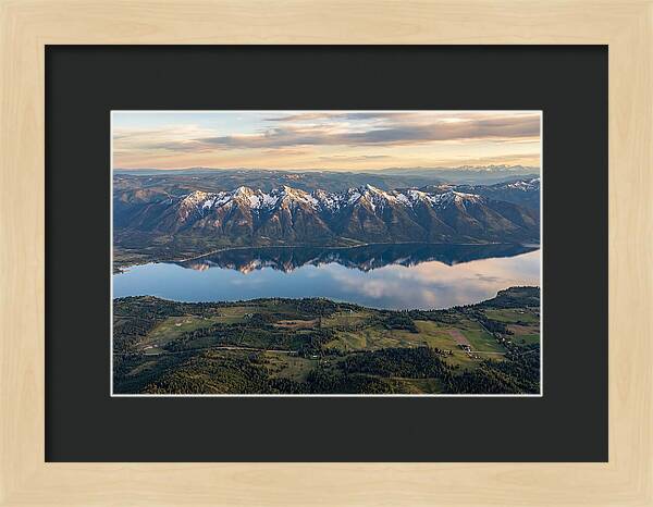 Mission Mountains Reflected In Flathead Lake