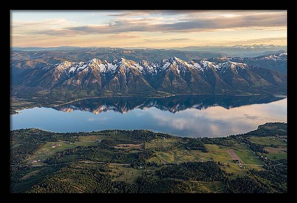 Mission Mountains Reflected In Flathead Lake