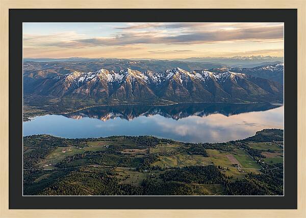 Mission Mountains Reflected In Flathead Lake