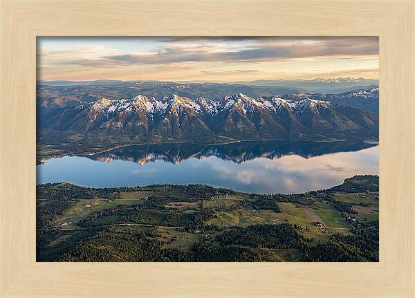 Mission Mountains Reflected In Flathead Lake