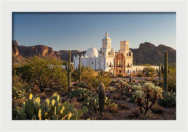 Mission San Xavier At Dusk