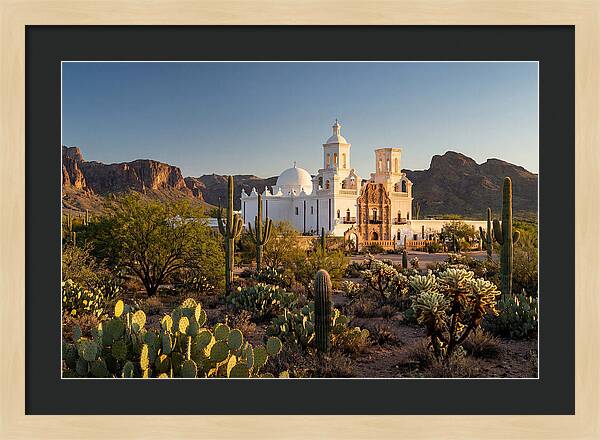 Mission San Xavier At Dusk