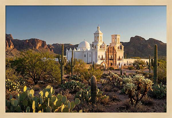 Mission San Xavier At Dusk