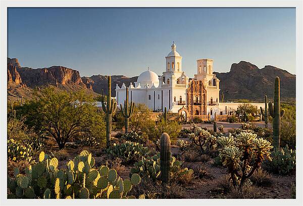 Mission San Xavier At Dusk