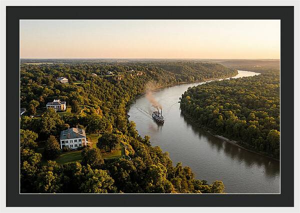Mississippi River At Golden Hour