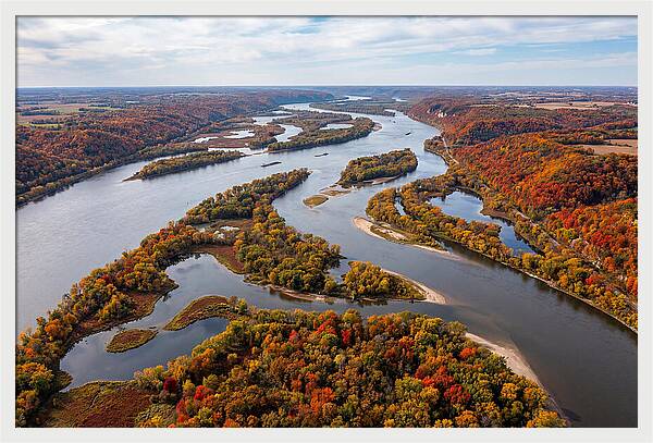 Mississippi River In Autumn Splendor
