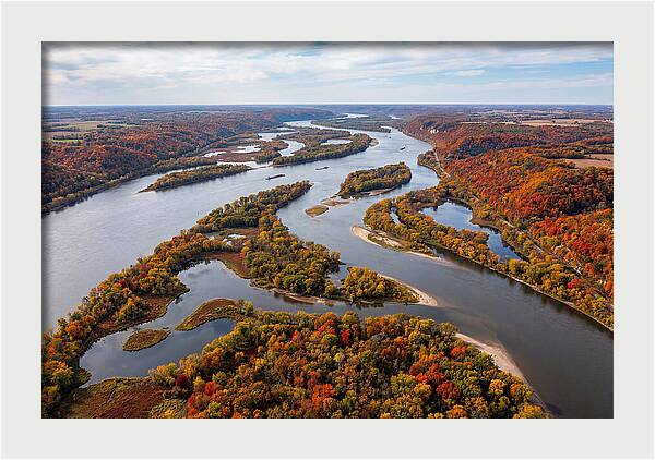 Mississippi River In Autumn Splendor