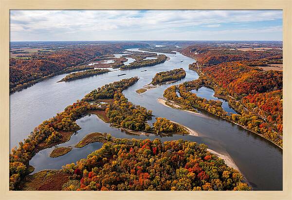 Mississippi River In Autumn Splendor