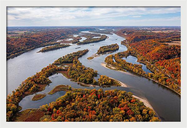 Mississippi River In Autumn Splendor