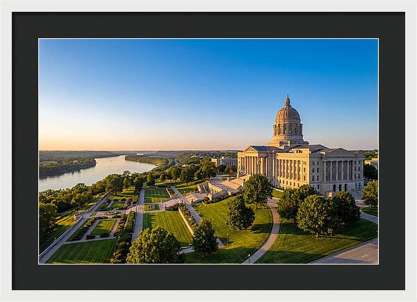 Missouri State Capitol At Dusk
