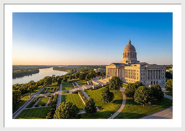 Missouri State Capitol At Dusk