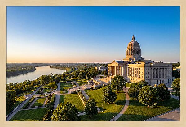 Missouri State Capitol At Dusk