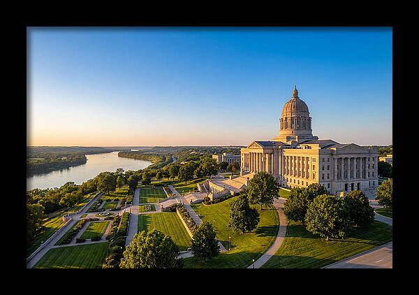 Missouri State Capitol At Dusk