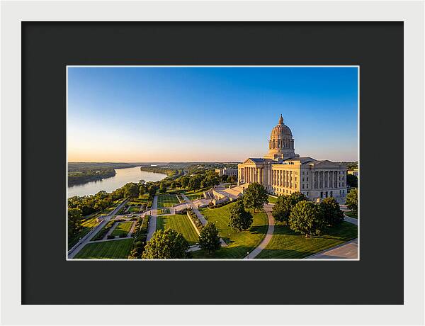 Missouri State Capitol At Dusk