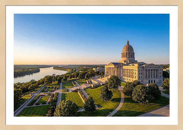 Missouri State Capitol At Dusk