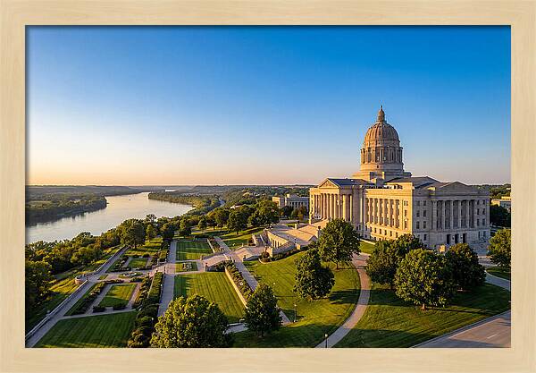 Missouri State Capitol At Dusk