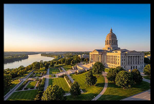 Missouri State Capitol At Dusk