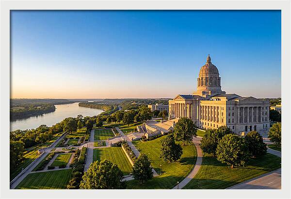 Missouri State Capitol At Dusk