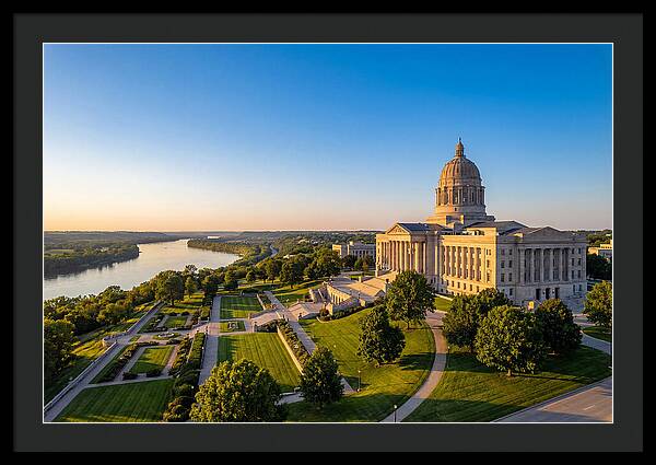 Missouri State Capitol At Dusk