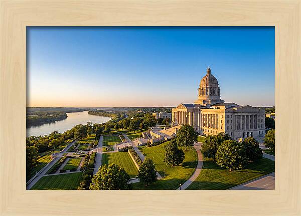 Missouri State Capitol At Dusk