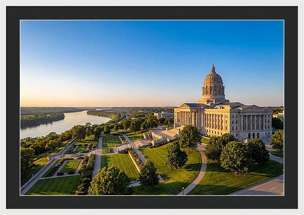 Missouri State Capitol At Dusk