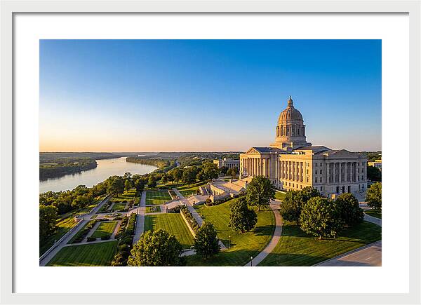 Missouri State Capitol At Dusk
