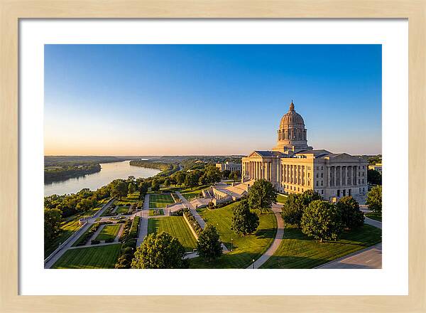 Missouri State Capitol At Dusk