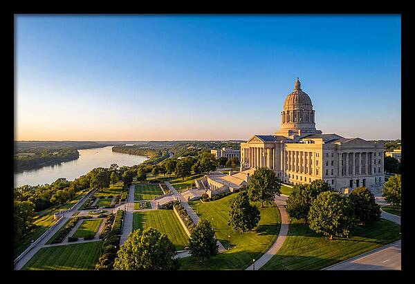Missouri State Capitol At Dusk