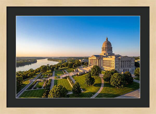 Missouri State Capitol At Dusk