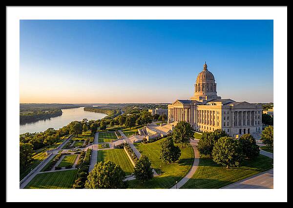 Missouri State Capitol At Dusk