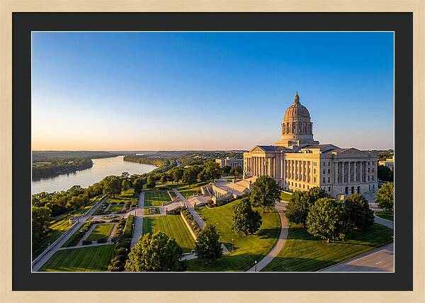 Missouri State Capitol At Dusk