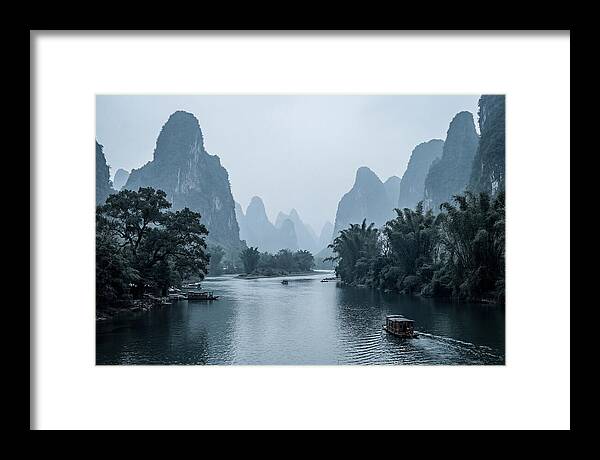 Misty Karst Peaks Over Li River